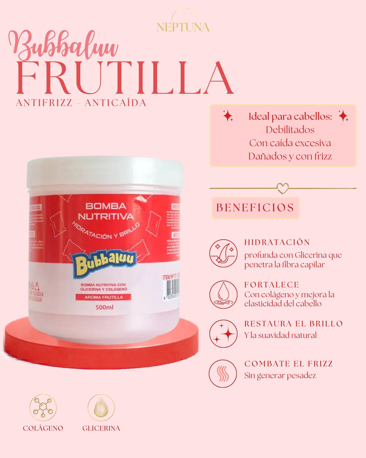 Mascarilla Bubbaluu Frutilla