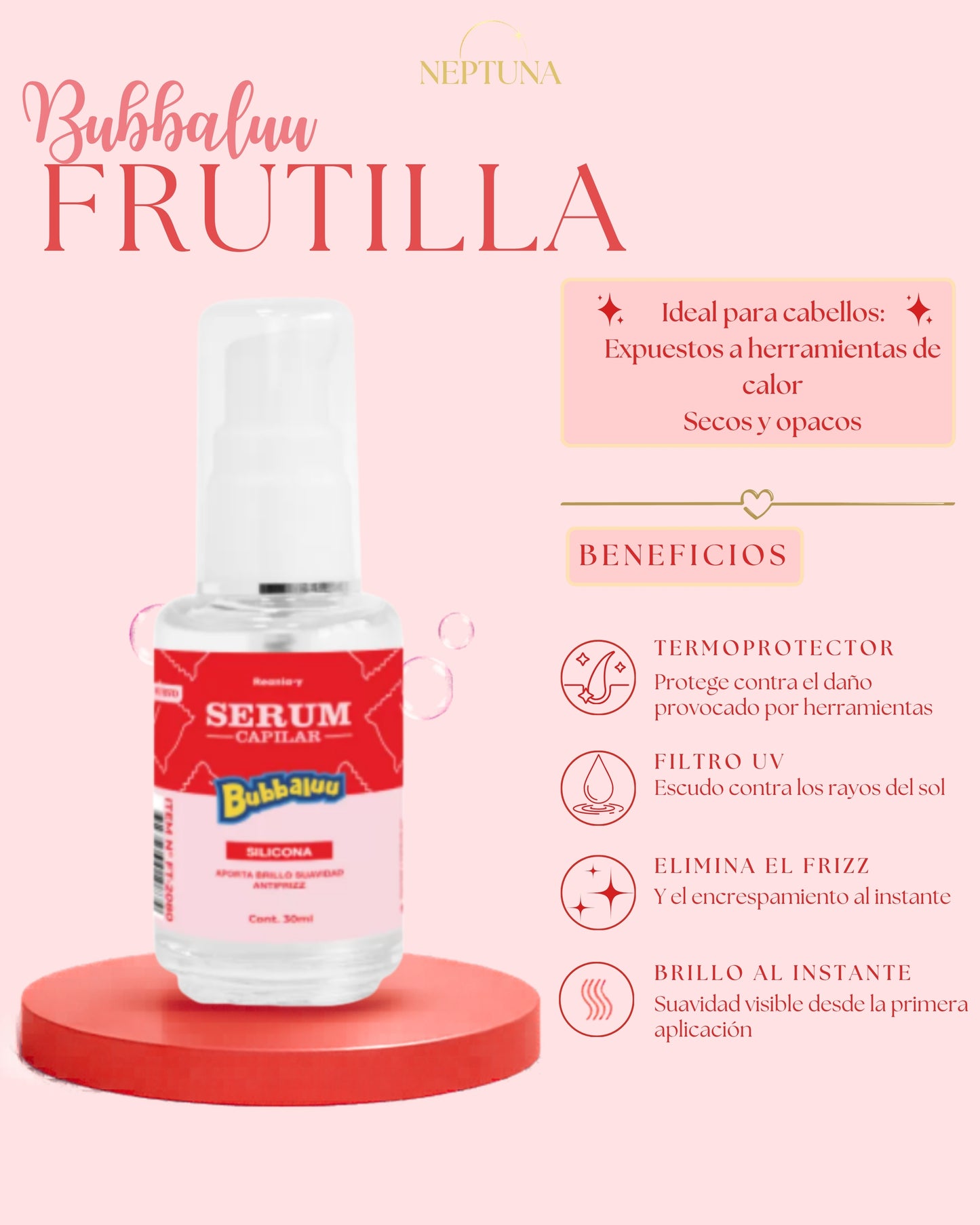 Serum Capilar Bubbaluu Frutilla