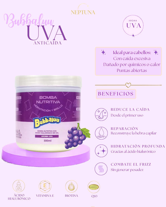 Mascarilla Bubbaluu Bomba Nutritiva Uva