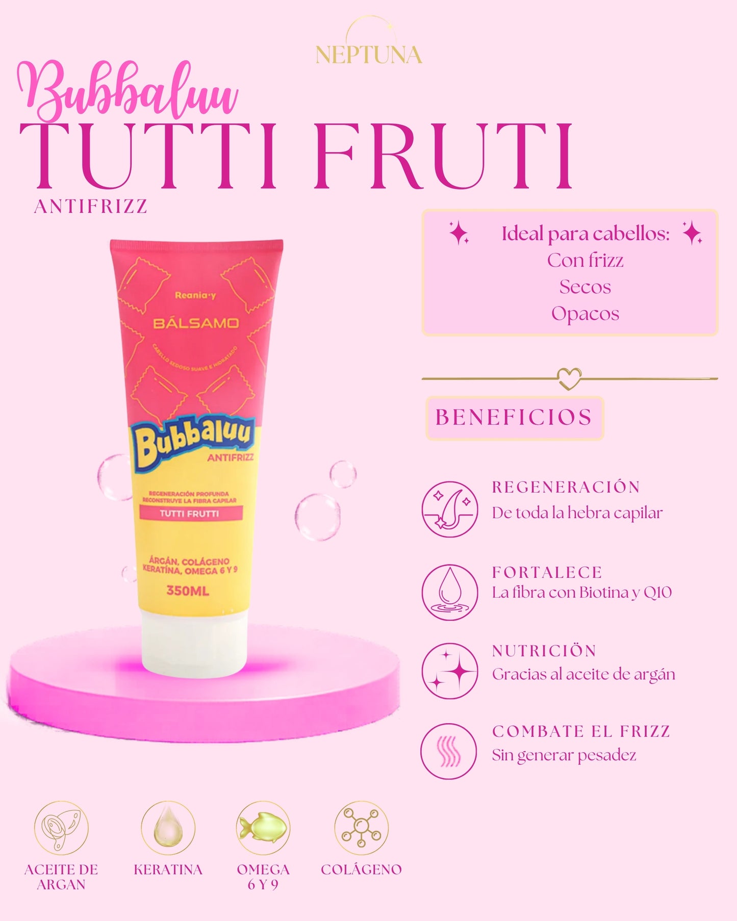 Acondicionador Bubbaluu Tutti Fruti