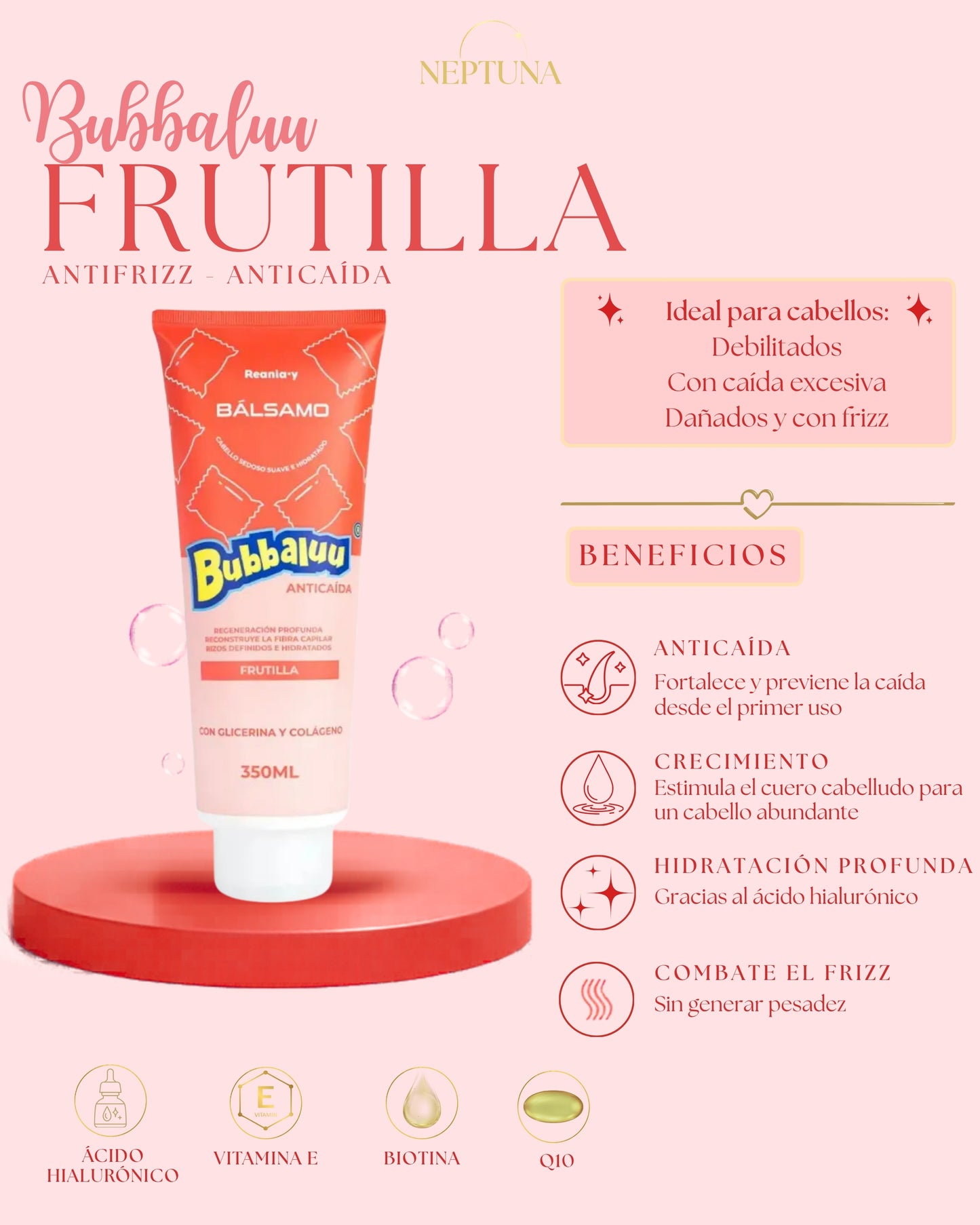 Acondicionador Bubbaluu Frutilla